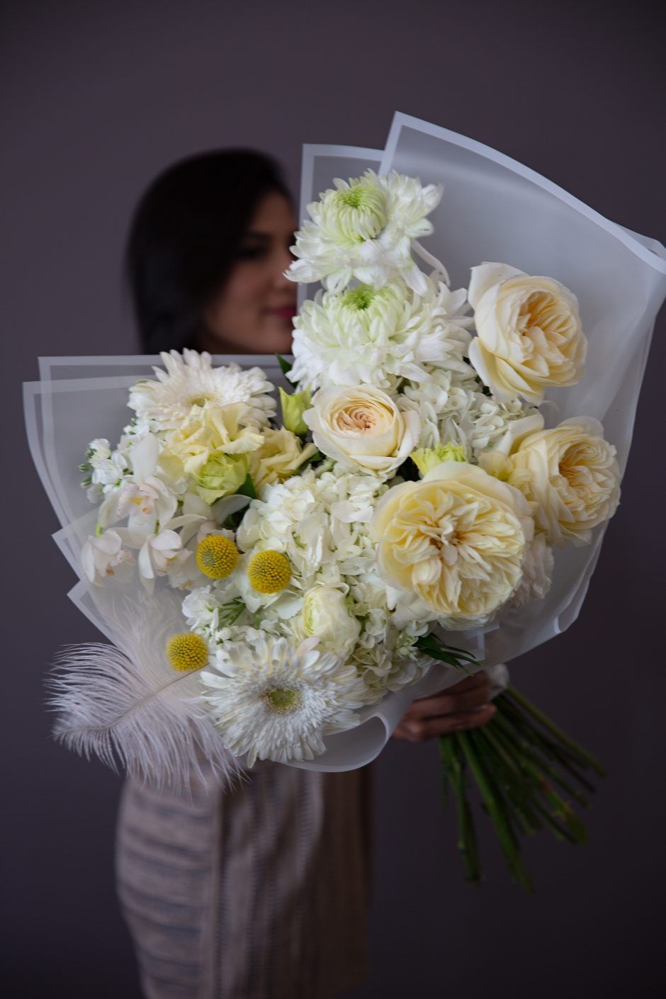 White and Yellow Flowers , Summer Glow - White and yellow mixed premium bouquet - Maison la Fleur