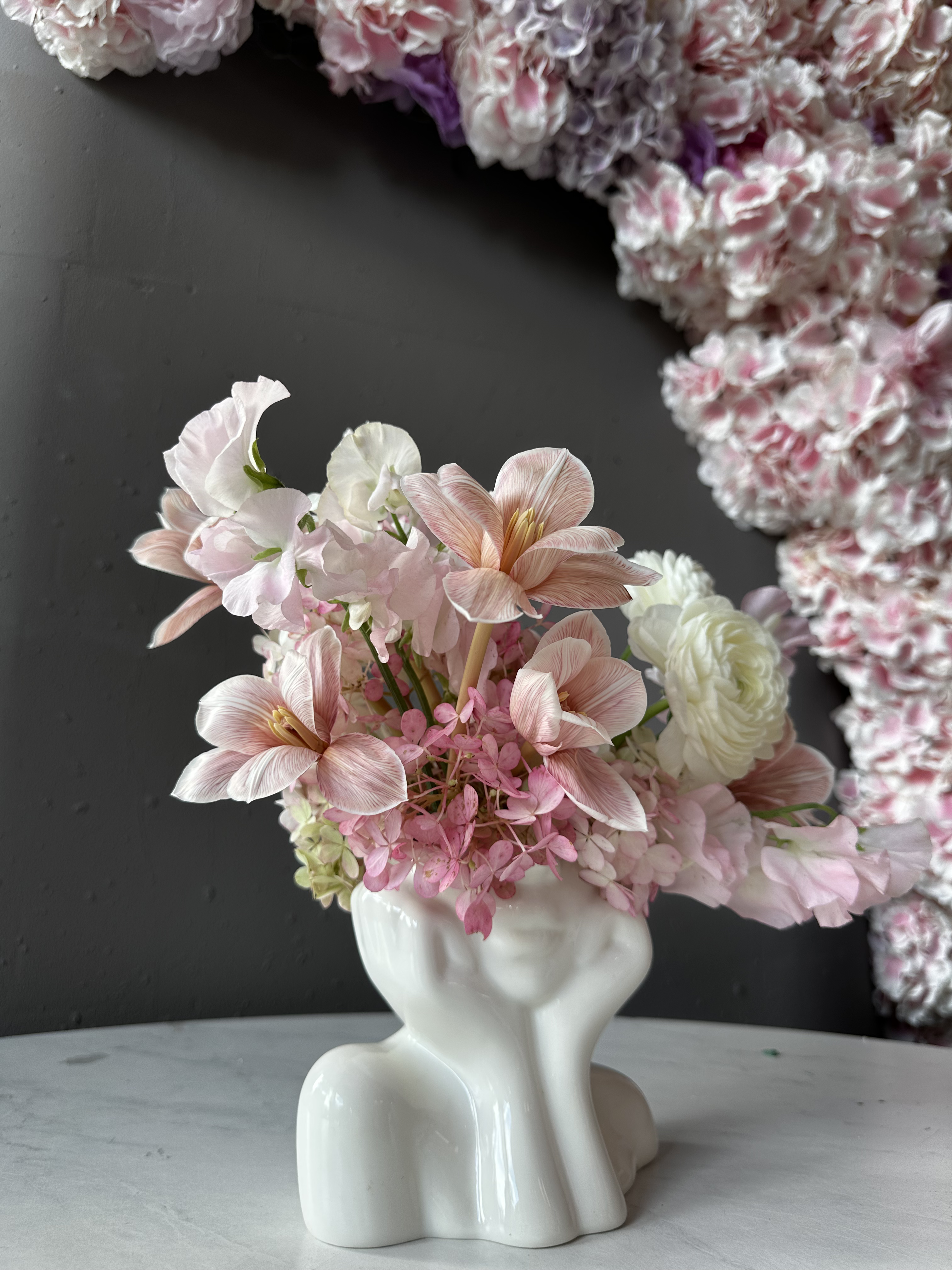 Lady in Blossom - Flower arrangement in a vase