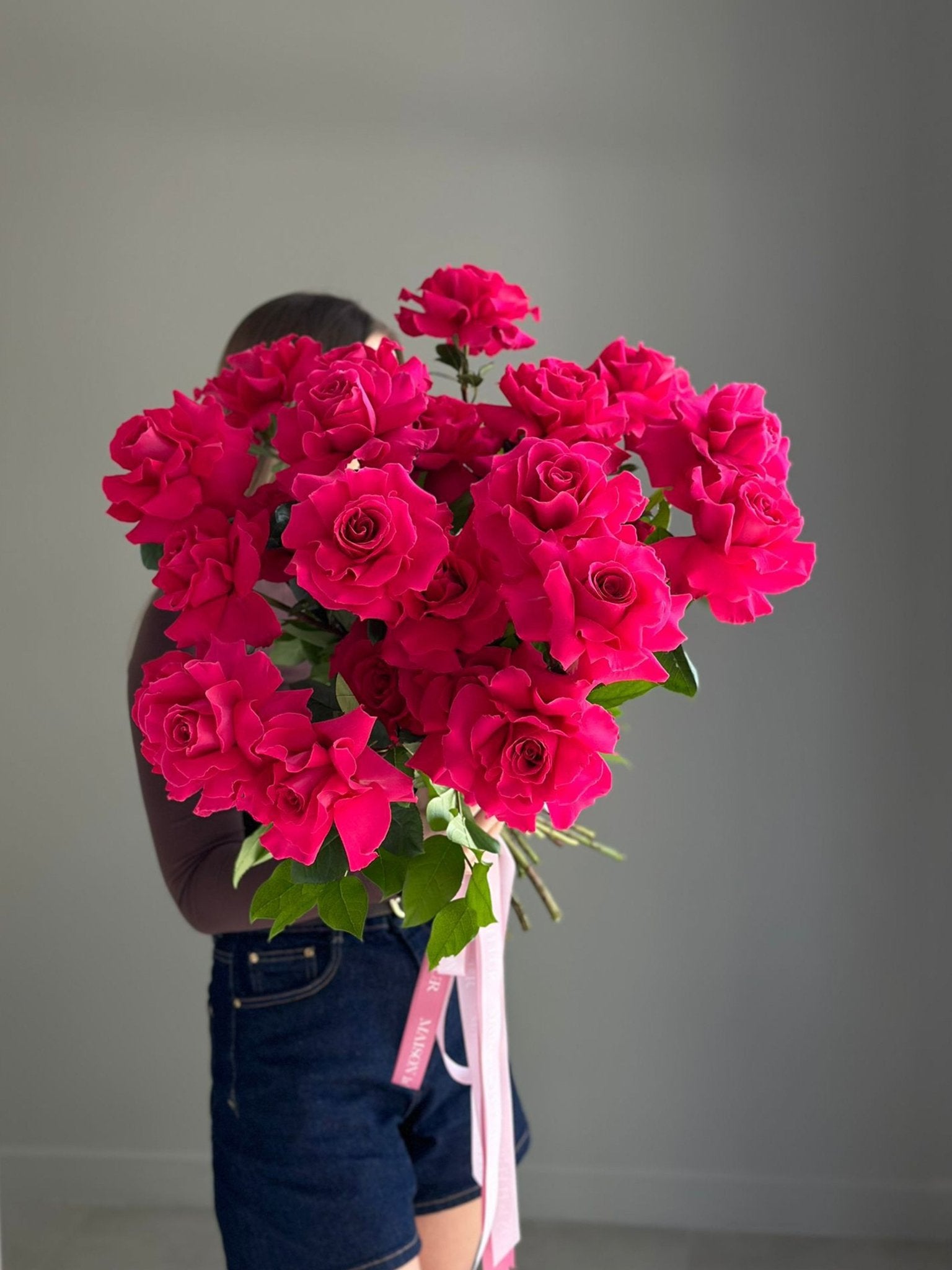Better in Red - 2 dozen premium long stem roses - Maison la Fleur