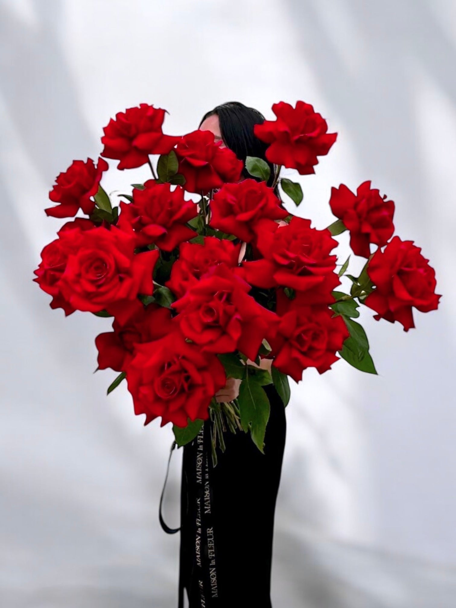 Better in Red - 2 dozen premium long stem roses - Maison la Fleur