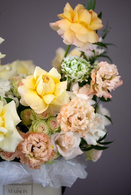 Creme De La Creme - European ranunculus, creme de la creme roses, European fluffy double lisianthus, jumbo hydrangeas - Maison la Fleur