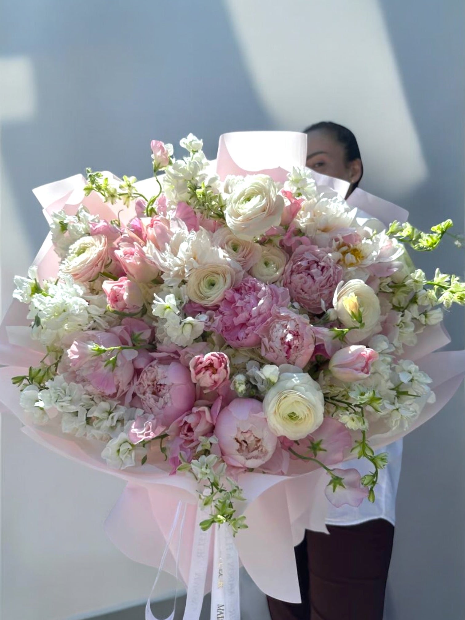 Love letter - Peonies, ranunculus, hydrangea, stock, Dutch tulips - Maison la Fleur