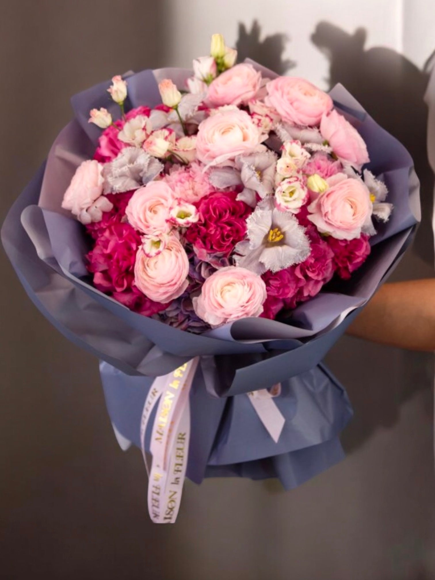 Love Song - garden roses, ranunculus, dutch tulips, jumbo hydrangeas, and lisianthus - Maison la Fleur