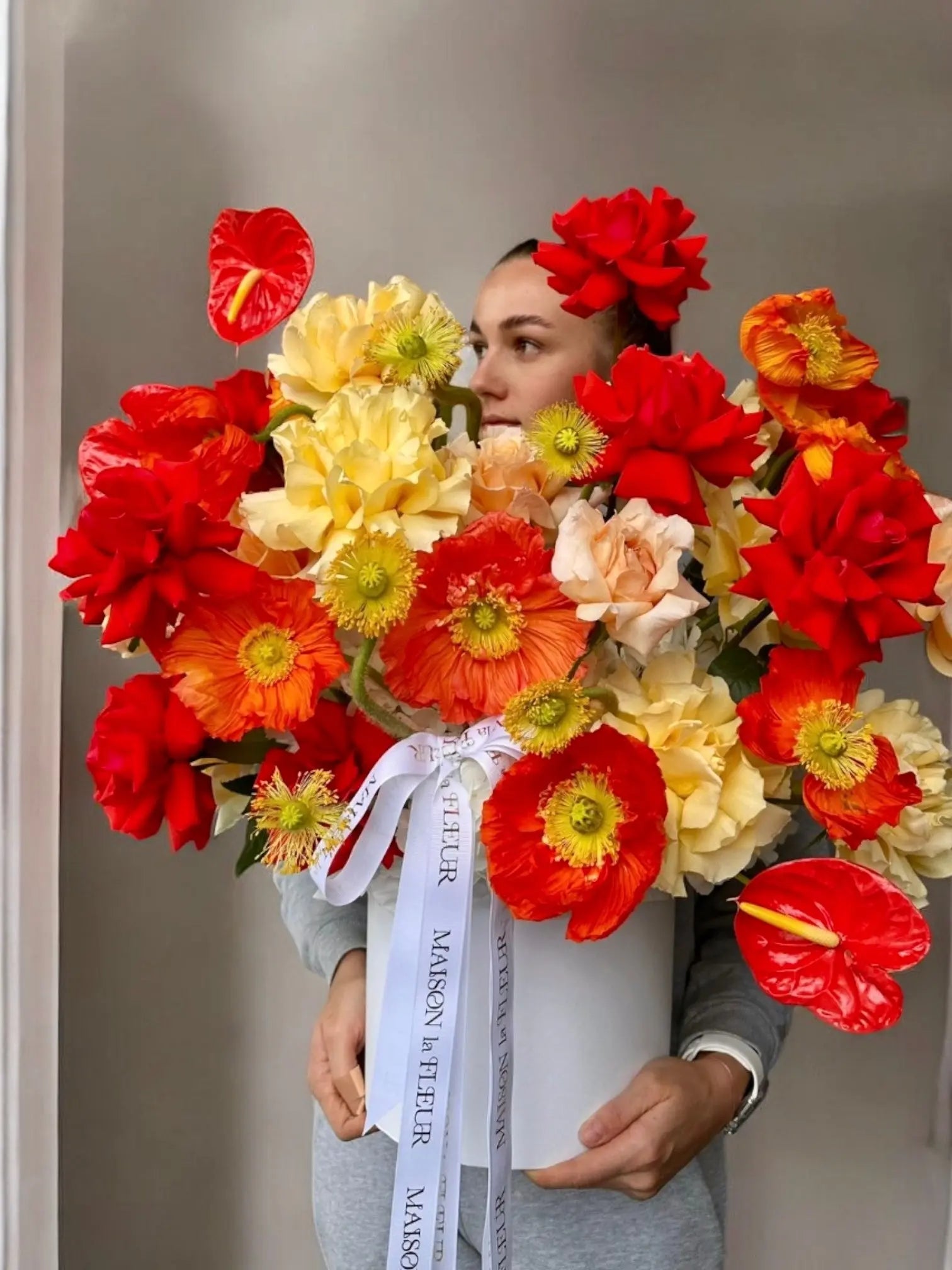 Lucky Rouge - Beautiful italian poppies, long stem roses, anthurium ...