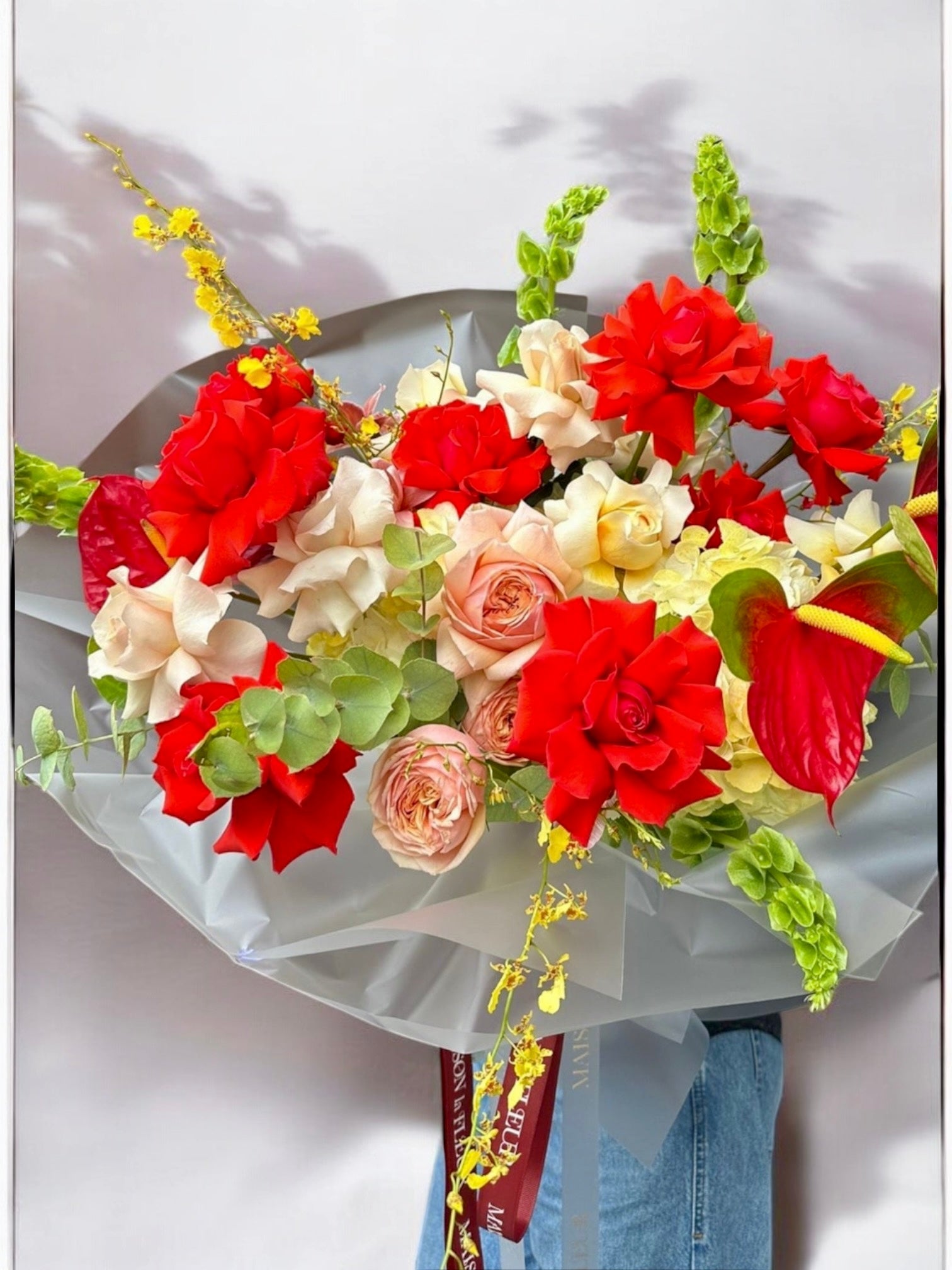 Ooh La La - European Style Bouquet of premium red roses - Maison la Fleur