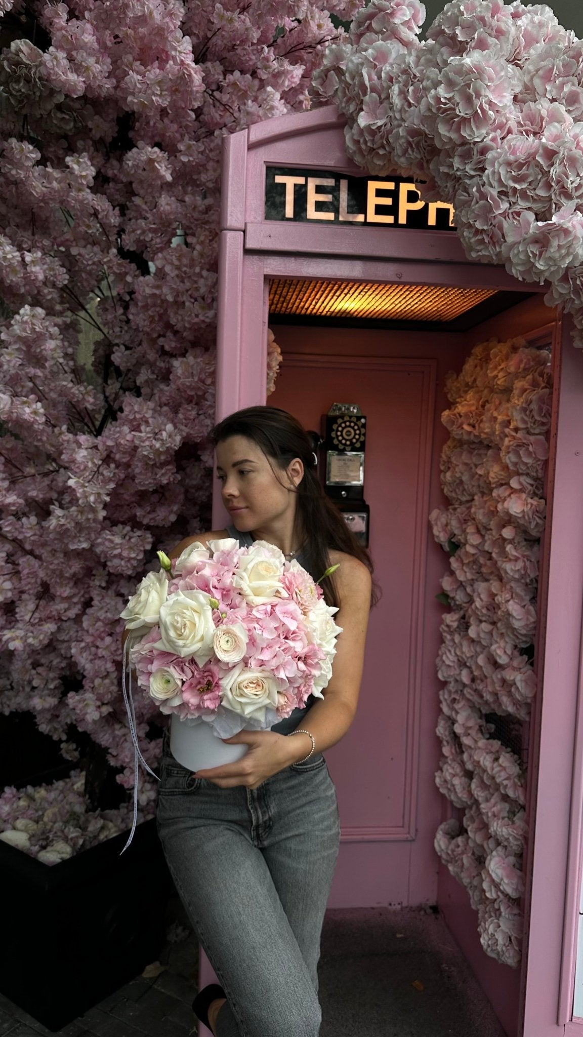 Pink Butterflies - premium peonies, long stem roses, tulips, hydrangea, and ranunculus - Maison la Fleur