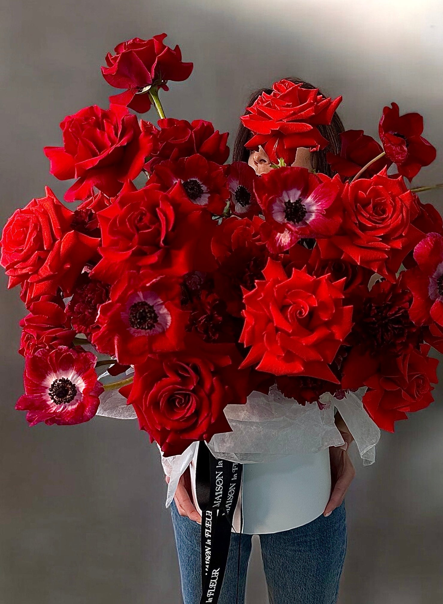 Red - y for Luv - Premium long stem roses, anemones - Maison la Fleur