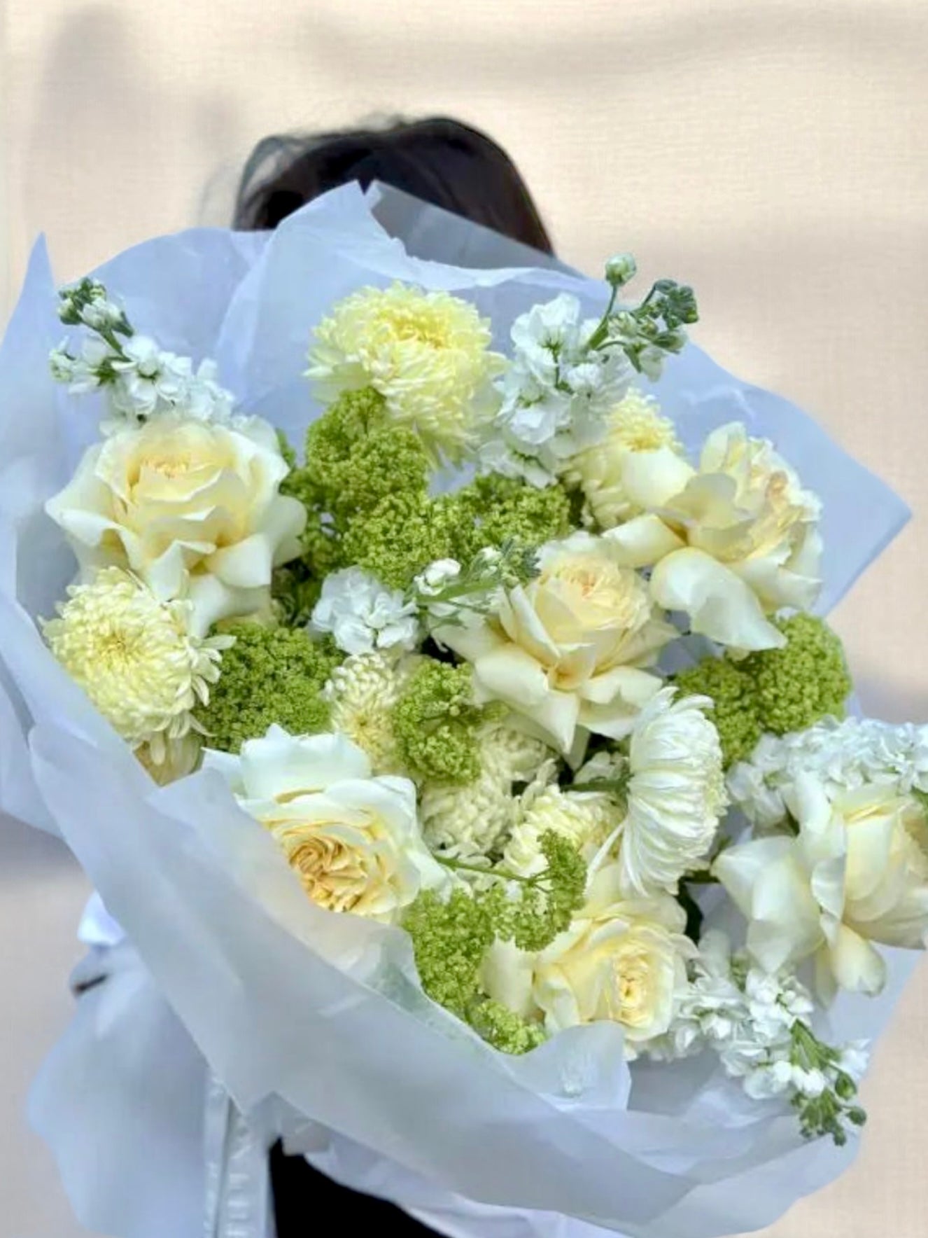 Summer Breeze - premium long stem roses, mum flowers, viburnum, stock flowers, hydrangea - Maison la Fleur