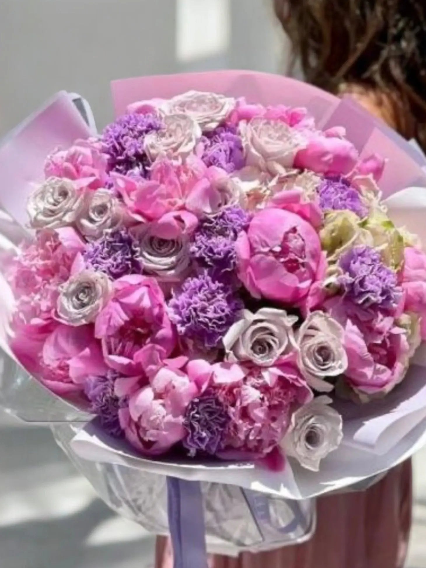 Eutopian Roses Summer Vibes - beautiful European peonies, Dutch hydrangea, long stem ...