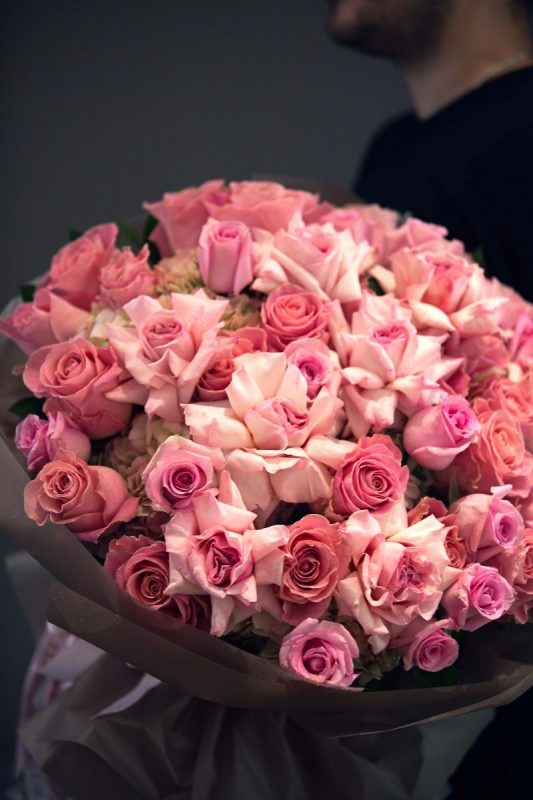 Garden Rose Bouquet , Crazy For You - VIP bouquet of garden and hermosa roses - Maison la Fleur