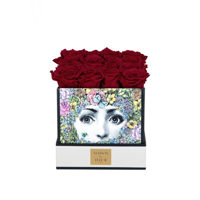 Painted Box with Roses, Lovely Face Collection - Premium preserved roses