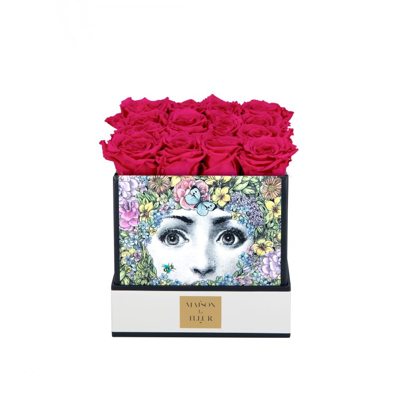 Painted Box with Roses, Lovely Face Collection - Premium preserved roses