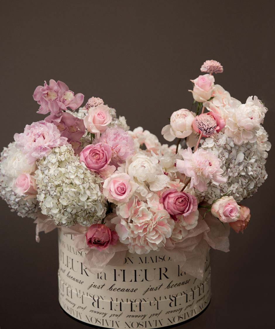 Hydrangeas Roses and Peonies Flowers , Summer Romance - Hydrangeas, garden roses and peonies - Maison la Fleur