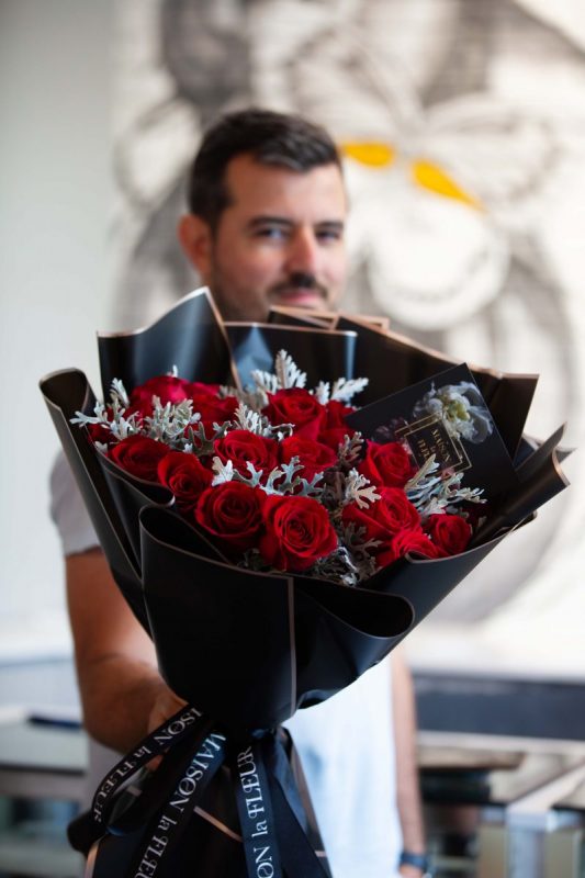 Two dozen premium red roses bouquet - Maison la Fleur